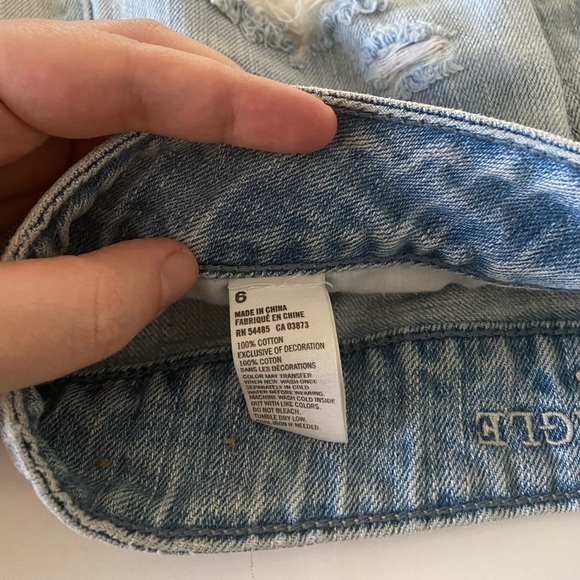 Distressed Denim Cutoff Shorts - Picture 2 of 4